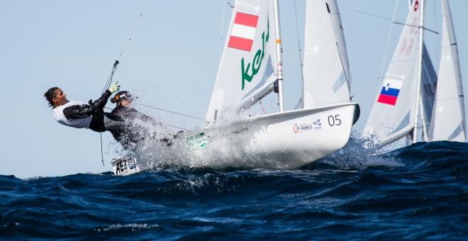 Lara VADLAU and Jolanta OGAR (AUT431) - 2014 470 Men and Women World Championship &copy; Nikos Alevromytis / Alen Photography http://www.alen.gr